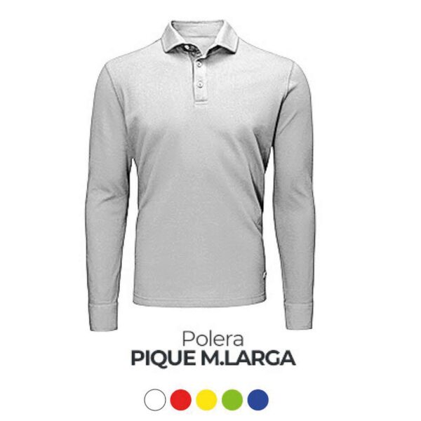 POLERA PIQUE MANGA LARGA